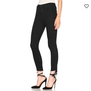 Mother: Black Jeans (Stunner Zip Ankle Step Fray)